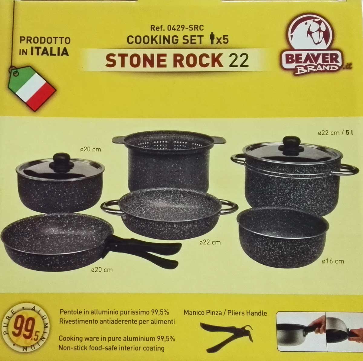 0429 STONE ROCK 22 BEAVER BRAND COOKING SET